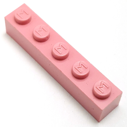 Modulex Brick 1 x 5 with M on Stud