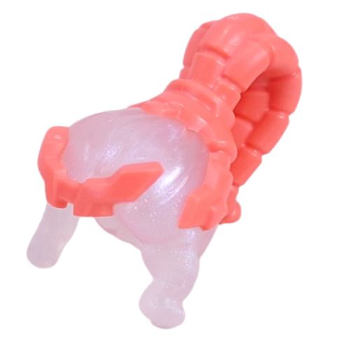 Hair with Coral Tiara and Big Ponytail Pattern