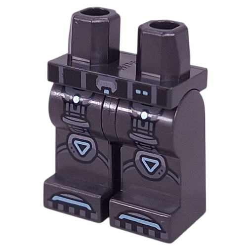 Hips and Pearl Titanium Legs with Armor, Medium Azure Triangles, Toes, Black Belt print