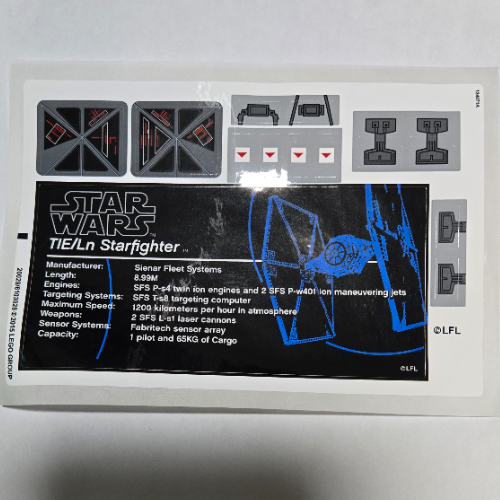 Sticker Sheet for Set 75095-1