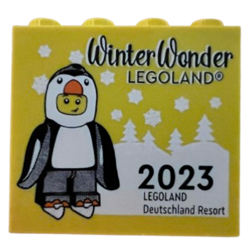 Brick 2 x 4 x 3 with 'LEGOLAND Deutschland Resort WinterWonder LEGOLAND 2023' Print