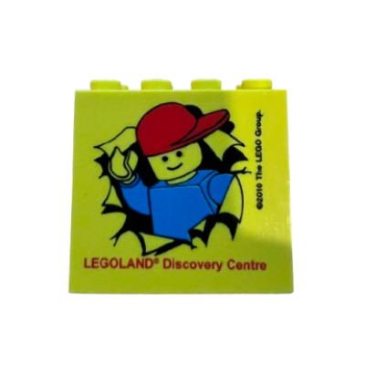 Brick 2 x 4 x 3 with 'Legoland Discovery Centre', Minifigure Breaking through Paper print
