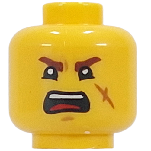 Minifig Head Jin with print