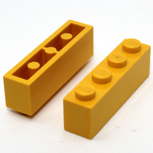 Brick 1 x 4 with Bottom Tubes, with 1 Lowered Cross Support