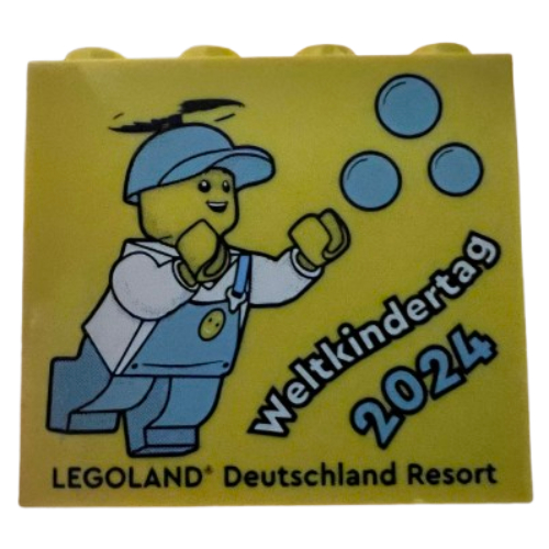 Brick 2 x 4 x 3 with 'LEGOLAND Deutschland Resort Weltkindertag 2024' Print
