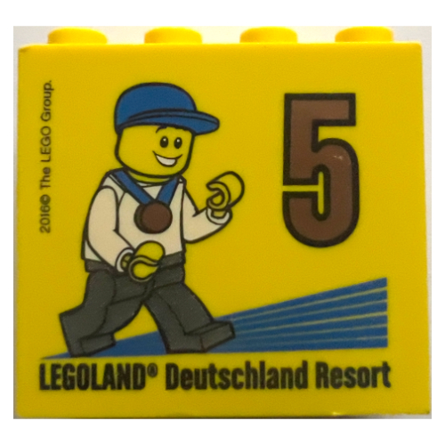 Brick 2 x 4 x 3 with 'LEGOLAND Deutschland Resort 5 2016' (Besuchsmeister Bronze) Print
