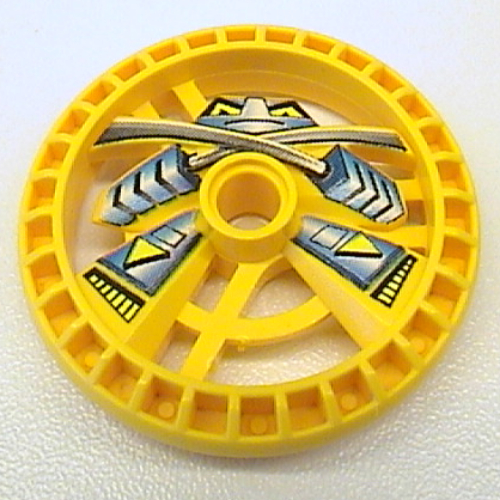 Technic Disc 5 x 5 Notched, Ninja Print