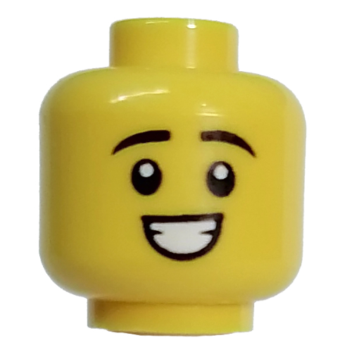 Minifig Head Apprentice, Mean Look, Open Mouth print