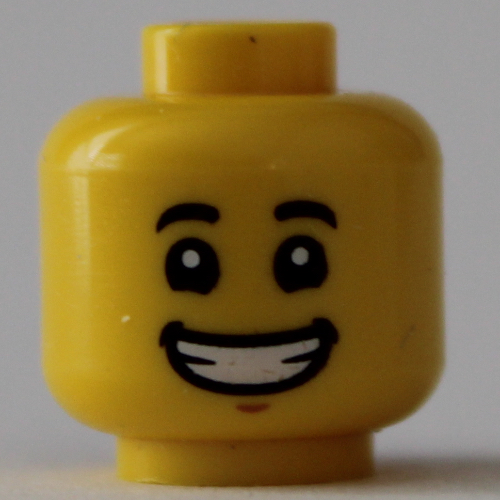 Minifig Head Lil' Nelson, Dark Purple Mask / Big Smile print
