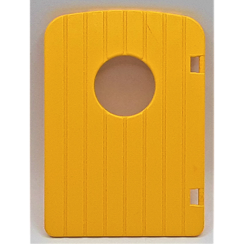 Duplo Door 1 x 4 x 4 with Porthole and 7 Vertical Grooves