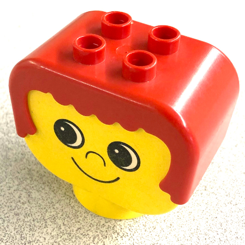 Duplo Head with Red Hair, no Freckles
