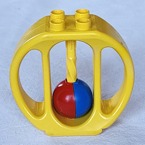Duplo Rattle Oval with Red and Blue Ball Wheel