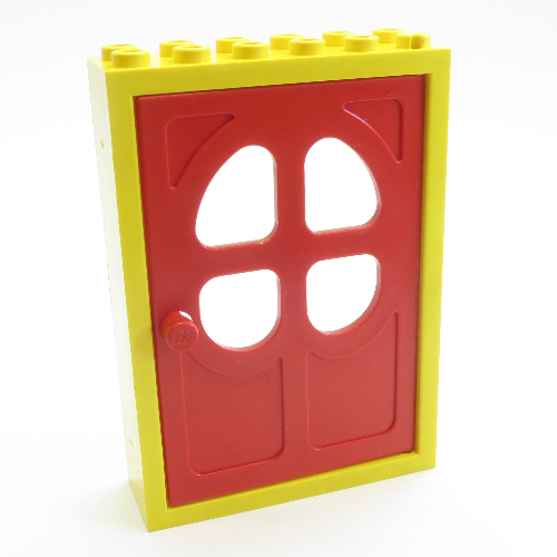 LEGO part Fabuland, Door Frame with Door (Red Door)
