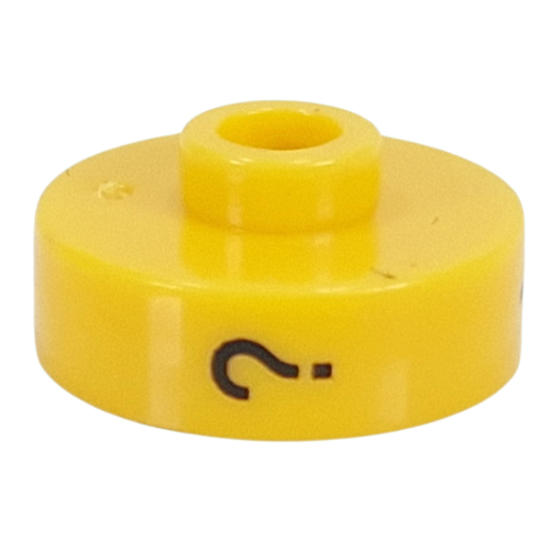 Pen Bead, Round Short, Flat Edge with '?', '!', '&' Print