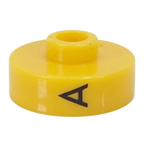 Pen Bead, Round Short, Flat Edge with 'A', 'R', 'V' Print