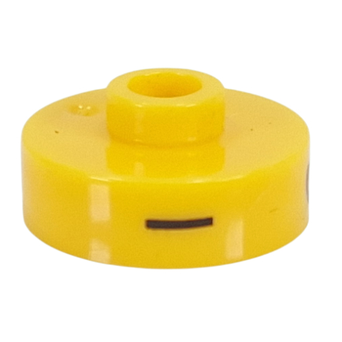 Pen Bead, Round Short, Flat Edge with 'I', 'C', 'T' Print