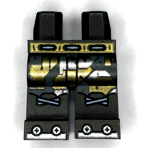 Legs and Hips with Gold and Silver Circuitry, Toes, Belt print