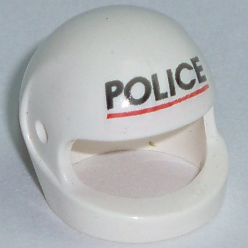 Helmet, Standard with 'POLICE' and Red Line Print