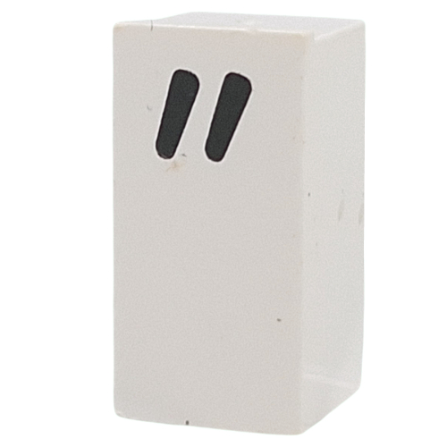 Tile Special 1 x 2 x 5/6 with Stud Hole in End with '"' print