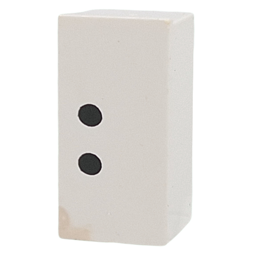 Tile Special 1 x 2 x 5/6 with Stud Hole in End with ':' print