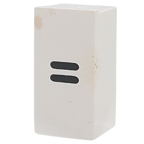 Tile Special 1 x 2 x 5/6 with Stud Hole in End with '=' print