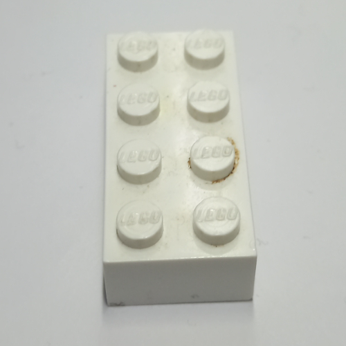 Brick 2 x 4 with Old Logo on Studs and without Cross Supports