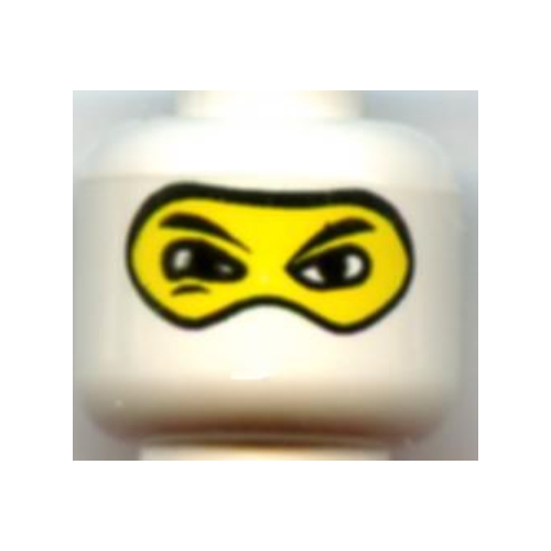 Minifig Head Driver, Balaclava with Eyes Hole and Nose Hump, Large Eye Whites and Squint Print [Blocked Open Stud]