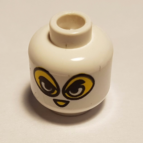 Minifig Head, Balaclava with Separate Eyes and Nose Holes Print [Blocked Open Stud]