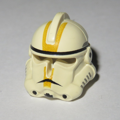 Helmet Clone Trooper Phase 2, Open Front, Yellow Stripes Print