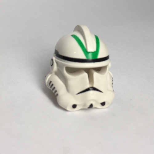Helmet Clone Trooper Phase 2, Open Front, Green Stripes Print