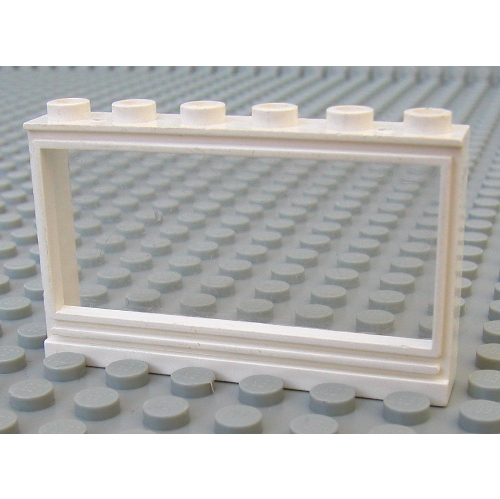 LEGO part Window 1 x 6 x 3 Panorama with Top Holes