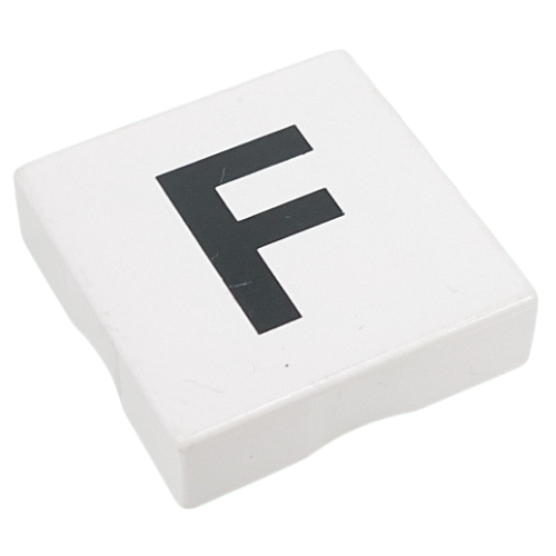 Duplo Tile 2 x 2 with Capital 'F' Print
