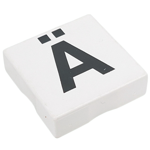 Duplo Tile 2 x 2 with Capital 'Ä' Print