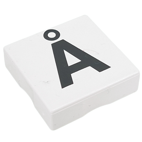 Duplo Tile 2 x 2 with Capital 'Å' Print