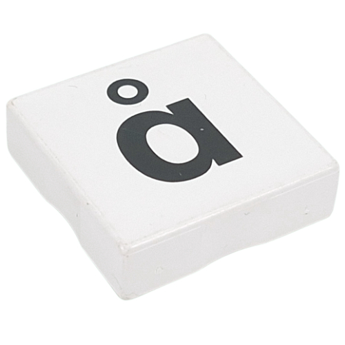 Duplo Tile 2 x 2 with Lowercase 'å' Print