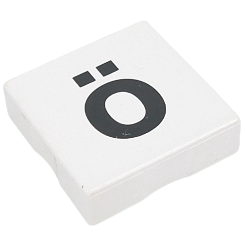 Duplo Tile 2 x 2 with Lowercase 'ö' Print