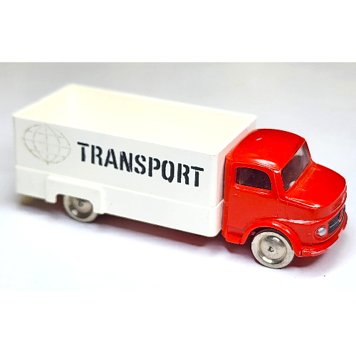 HO Scale Mercedes Box Truck with 'TRANSPORT' Print