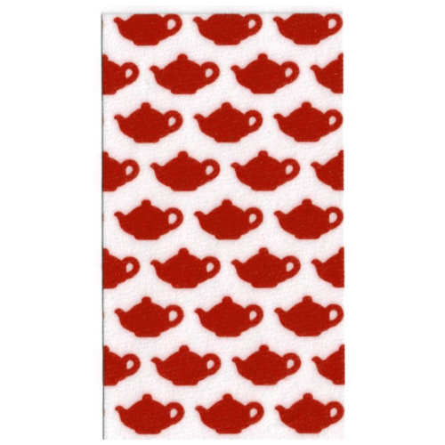 Duplo Blanket / Towel with Red Teapots Print
