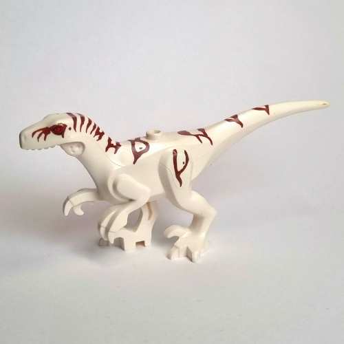 Animal, Dinosaur, Atrociraptor with Red Eyes, Reddish Brown Stripes print