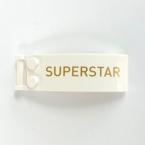 Windscreen 6 x 2 x 2 with Handle with Gold 'SUPERSTAR' print
