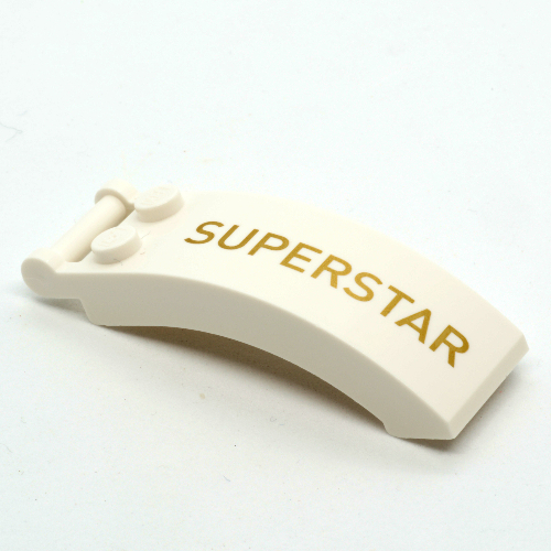 Windscreen 6 x 2 x 2 with Handle with Gold 'SUPERSTAR' print