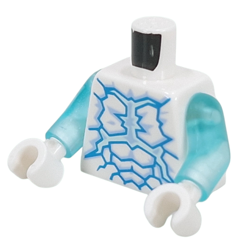 Torso, Trans-Light Blue Arms, White Hands with print