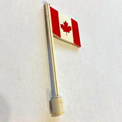 LEGO part Flag on Flagpole, Wave with Canada Print