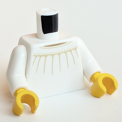 Torso, Ruffle, Mushroom Costume Print, White Arms, Yellow Hands