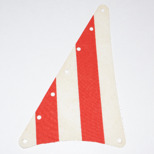 Sail, Triangular, 15 x 22 with Red Thick Stripes Print