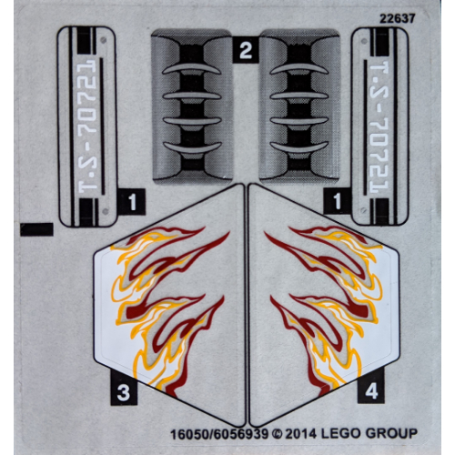 LEGO PART 15621 Weapon Axe Blade, Complex (Ninjago) [Techno-Blade