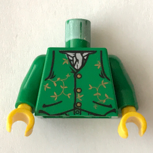 Torso Vest with White Neckerchief Print (Gilderoy Lockhart), Green Arms, Yellow Hands