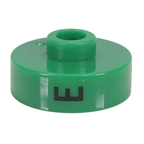 Pen Bead, Round Short, Flat Edge with 'E', 'N', 'B' Print