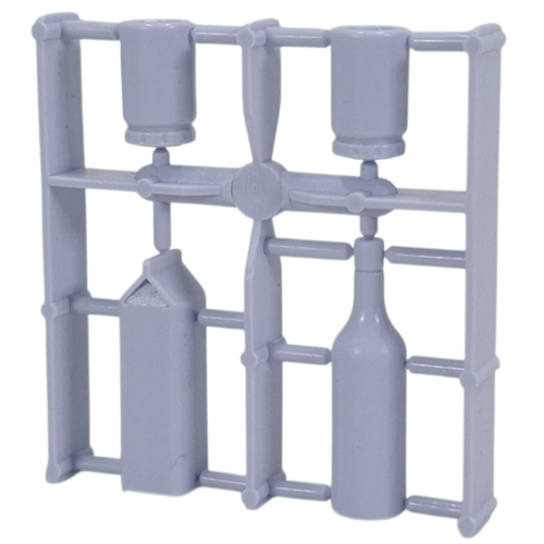 Belville / Scala, Food, Table Containers (Wine, Milk, 2 Jars) [Complete Sprue]