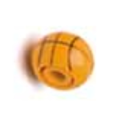 Pen Bead, Round Orb with Basketball, Black Lines Print